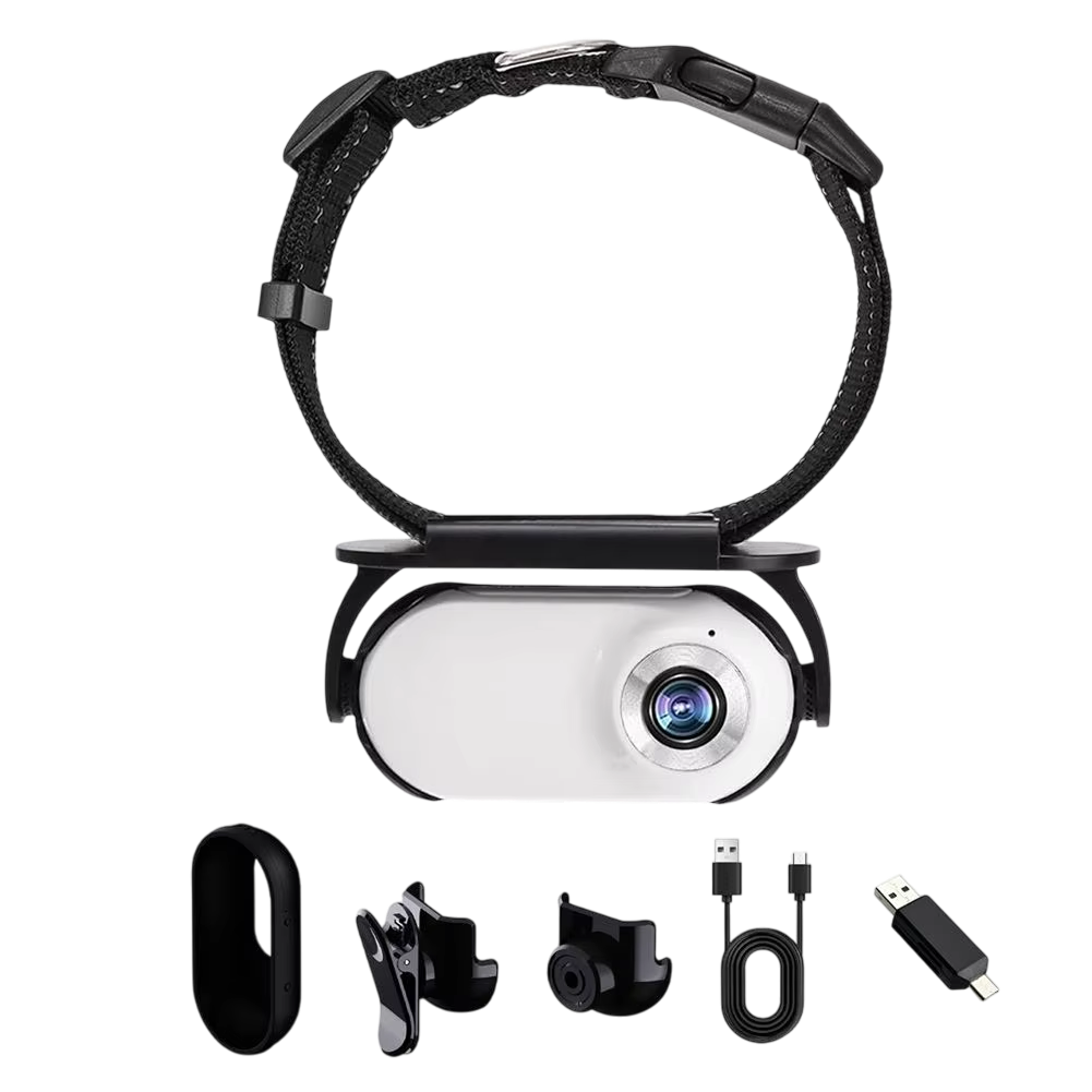 Collier caméra pour chat 1080P Full HD avec détection de mouvement et écran pour la sécurité et la surveillance des animaux | Sulvida