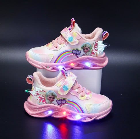 LED Kinder Sneakers met Verlichte Zool – Glitter Sportschoenen voor Meisjes met Bewegingssensor en Kleurrijke Lichteffecten | Sulvida