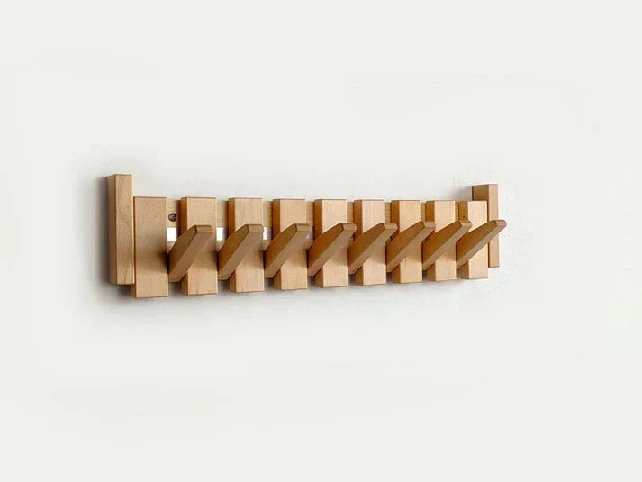 Houten kapstok piano-design 4-8 haken massief hout muzikaal wanddecor hal entree stijlvol vintage wand | Sulvida