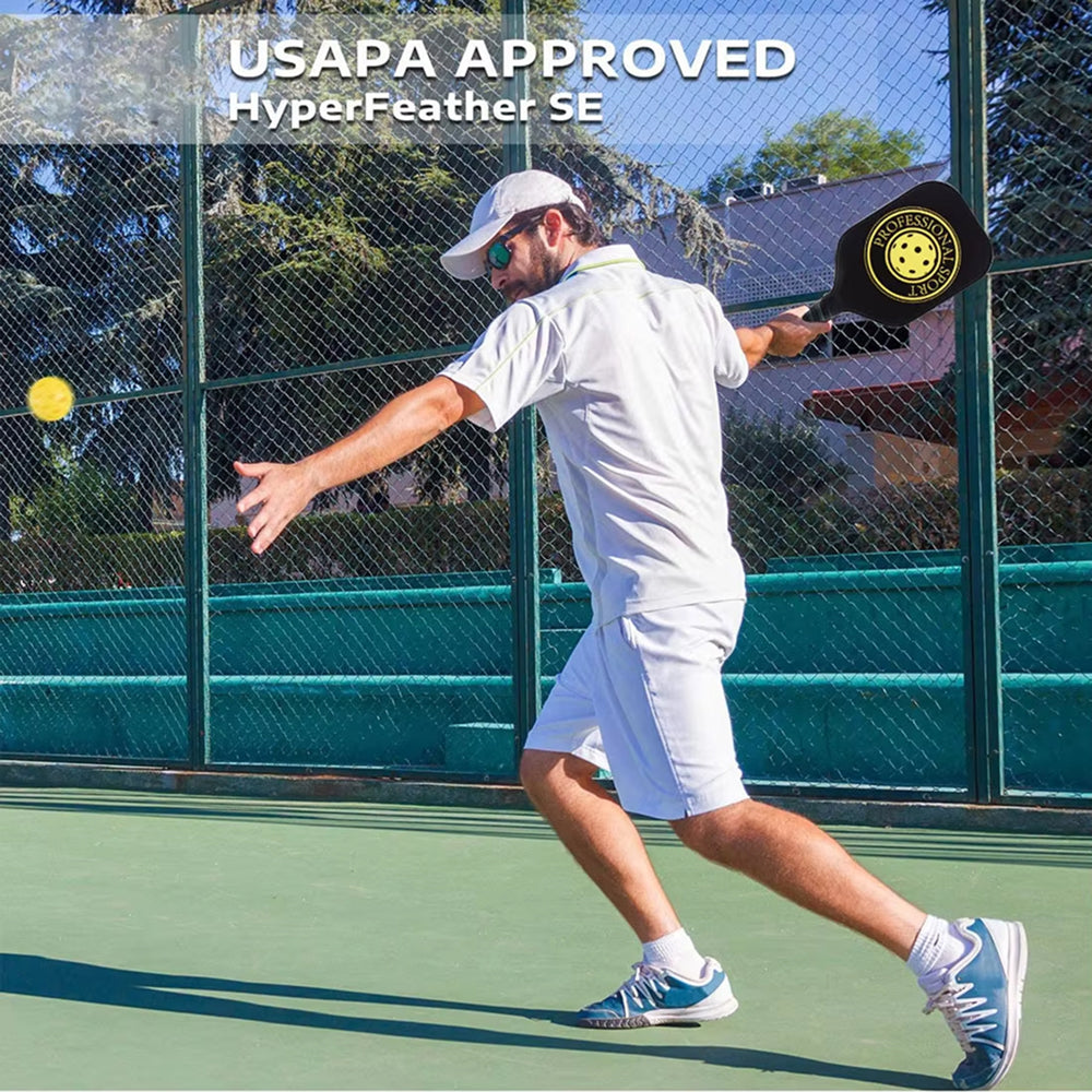 Set de raquettes de pickleball premium en fibre de carbone pour débutants et joueurs confirmés - Deux raquettes et balles incluses pour l’extérieur | Sulvida
