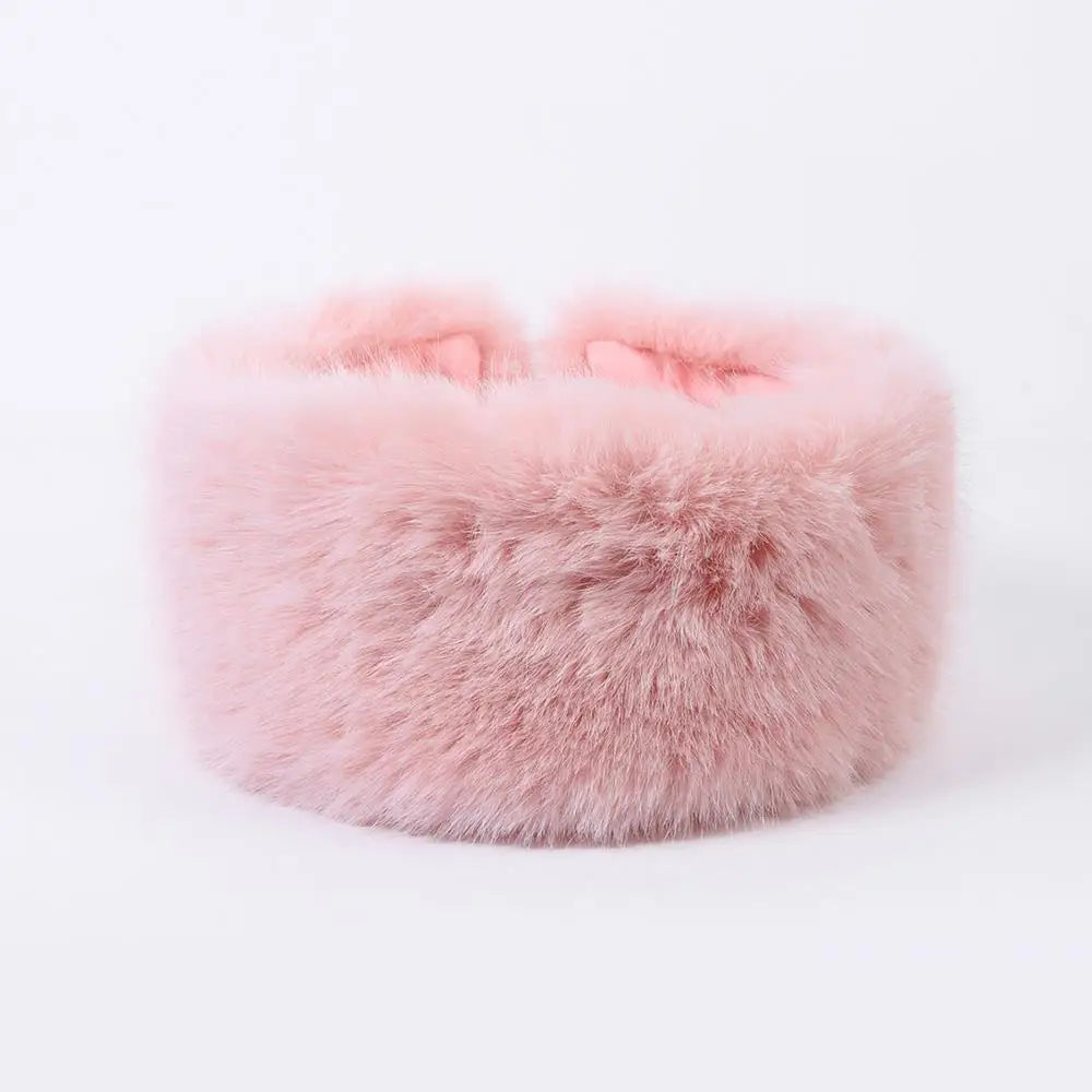 Fluffy Hoofdband Nepbont Oorwarmers Elastisch Winter Accessoire voor Dames Unisex Zacht Elegant Warm Comfortabel | Sulvida
