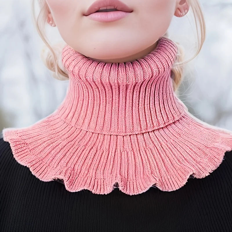 Gebreide Colsjaal voor Dames Elegante Halsverwarmende Kraag Winteraccessoire Gehaakte Nekverwarmer Sjaal | Sulvida