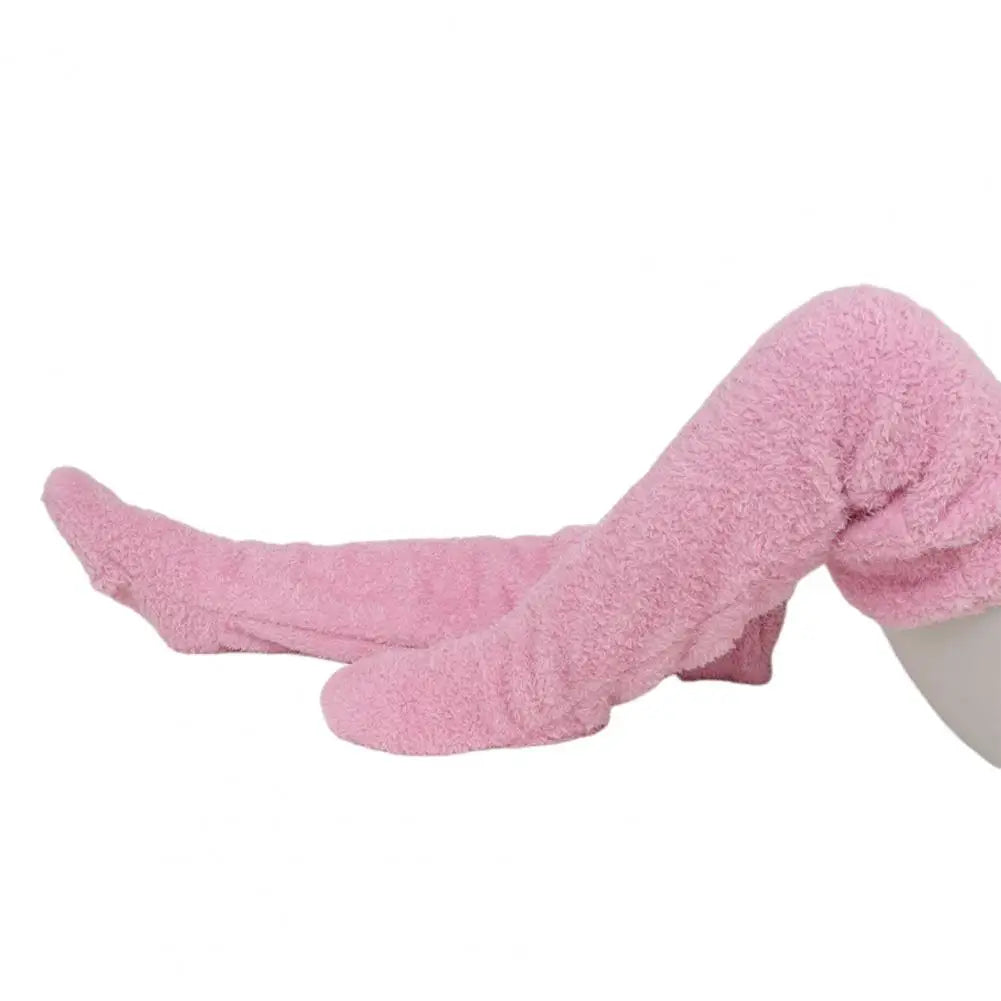 Warme Fleece Wintersokken Lange Kniekousen Verstelbare Voetopening Thermisch Comfortabel Dames Heren | Sulvida