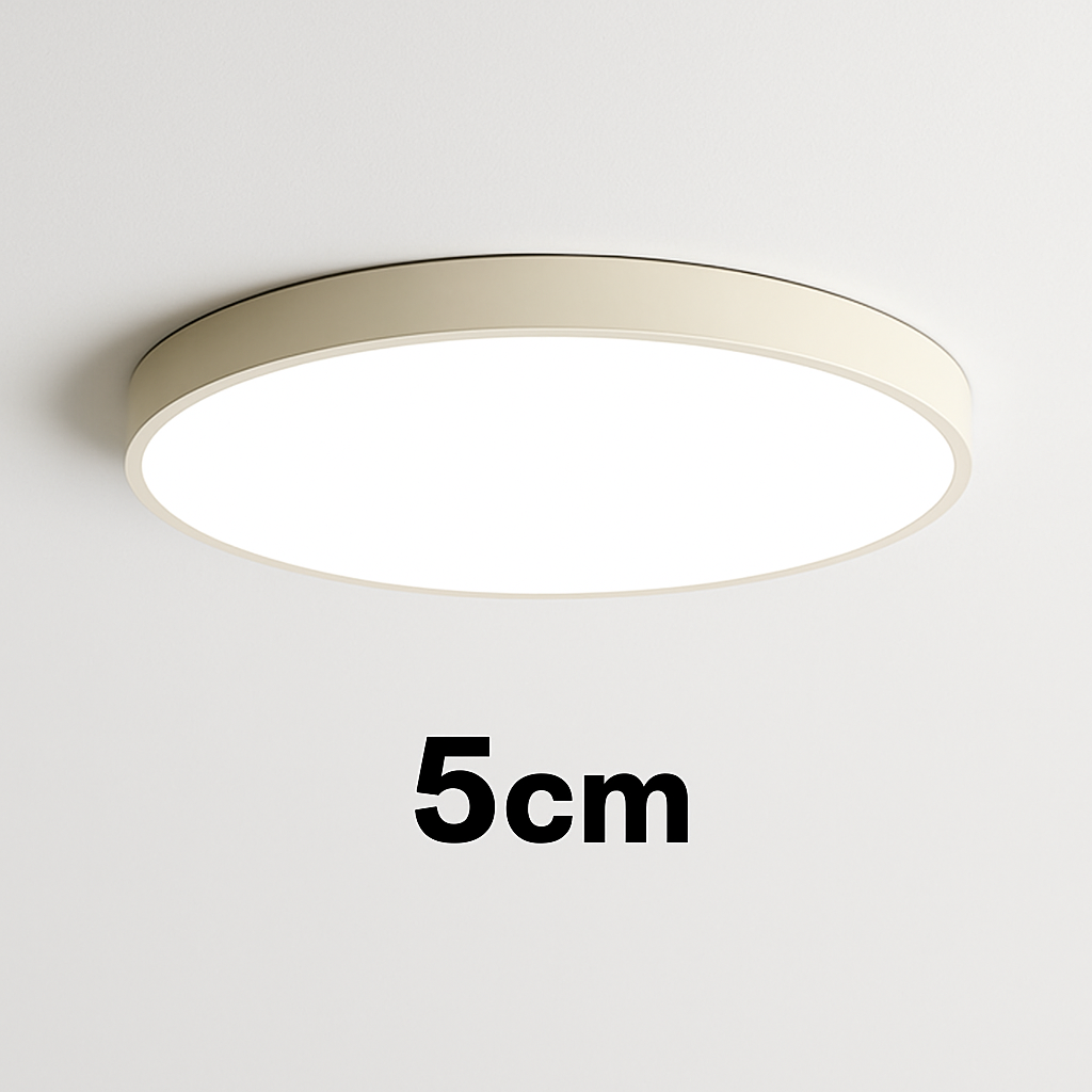 LED plafondlamp rond en ultra plat modern design zwart wit verkrijgbaar in vijf diameters voor woonkamer en slaapkamer | Sulvida