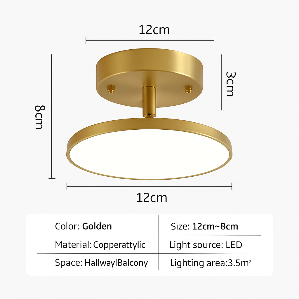 Moderne draaibare plafondspot met LED zwart goud koper voor hal slaapkamer woonkamer minimalistische verlichting | Sulvida