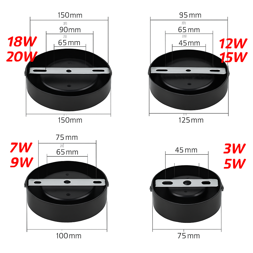 LED Plafondspot Opbouw Ultra-Plat Rond Aluminium Zwart Wit Goud Modern Design voor Woonkamer Slaapkamer | Sulvida