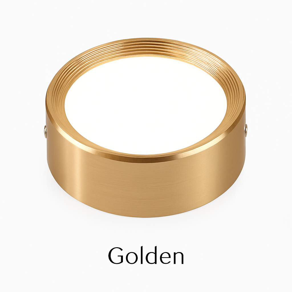 LED Plafondspot Opbouw Ultra-Plat Rond Aluminium Zwart Wit Goud Modern Design voor Woonkamer Slaapkamer | Sulvida