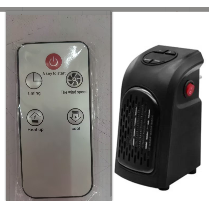 Compacte Stekkerverwarmer Keramische Verwarming Digitaal Display Energiezuinig Timer Slaapkamer Kantoor | Sulvida