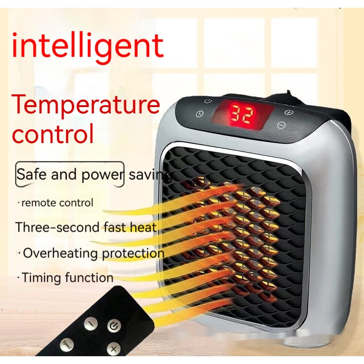 Compacte Stekkerverwarmer 800W met Digitaal Display en 3 Warmtestanden voor Energiezuinig Verwarmen van Kamers | Sulvida