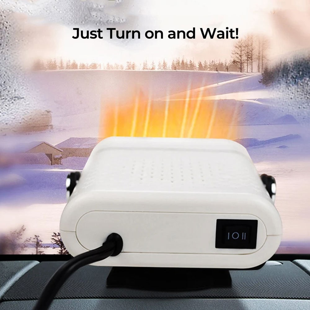 Mobiele Autoverwarmer 12V met Snelle Opwarmfunctie en Ontwaseming voor Autoruit Ontdooien Compact Design | Sulvida