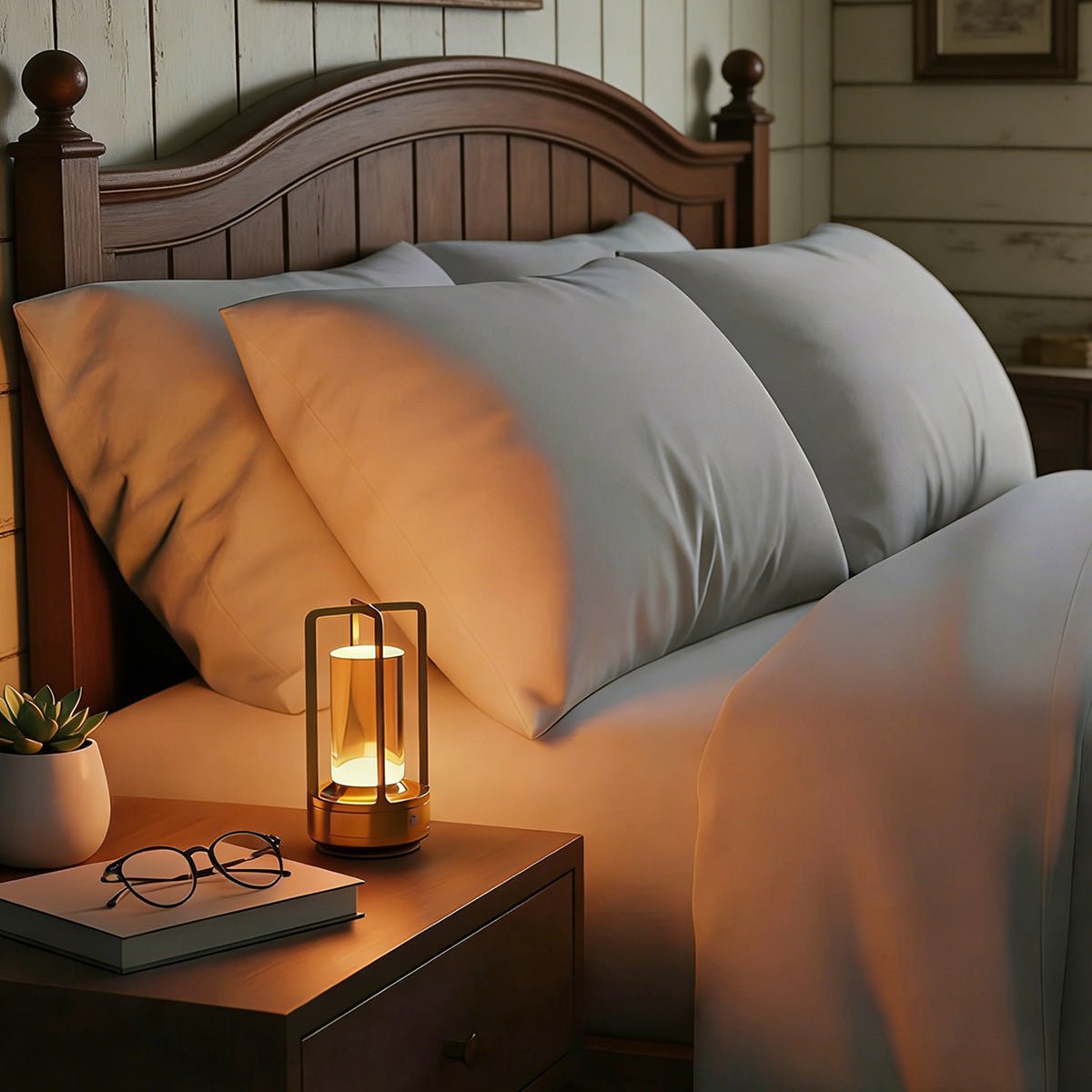 Oplaadbare Tafellamp Draadloos LED Sfeerverlichting Touch Dimbaar Goud Zwart Zilver Lantaarn Design Sfeerlamp | Sulvida