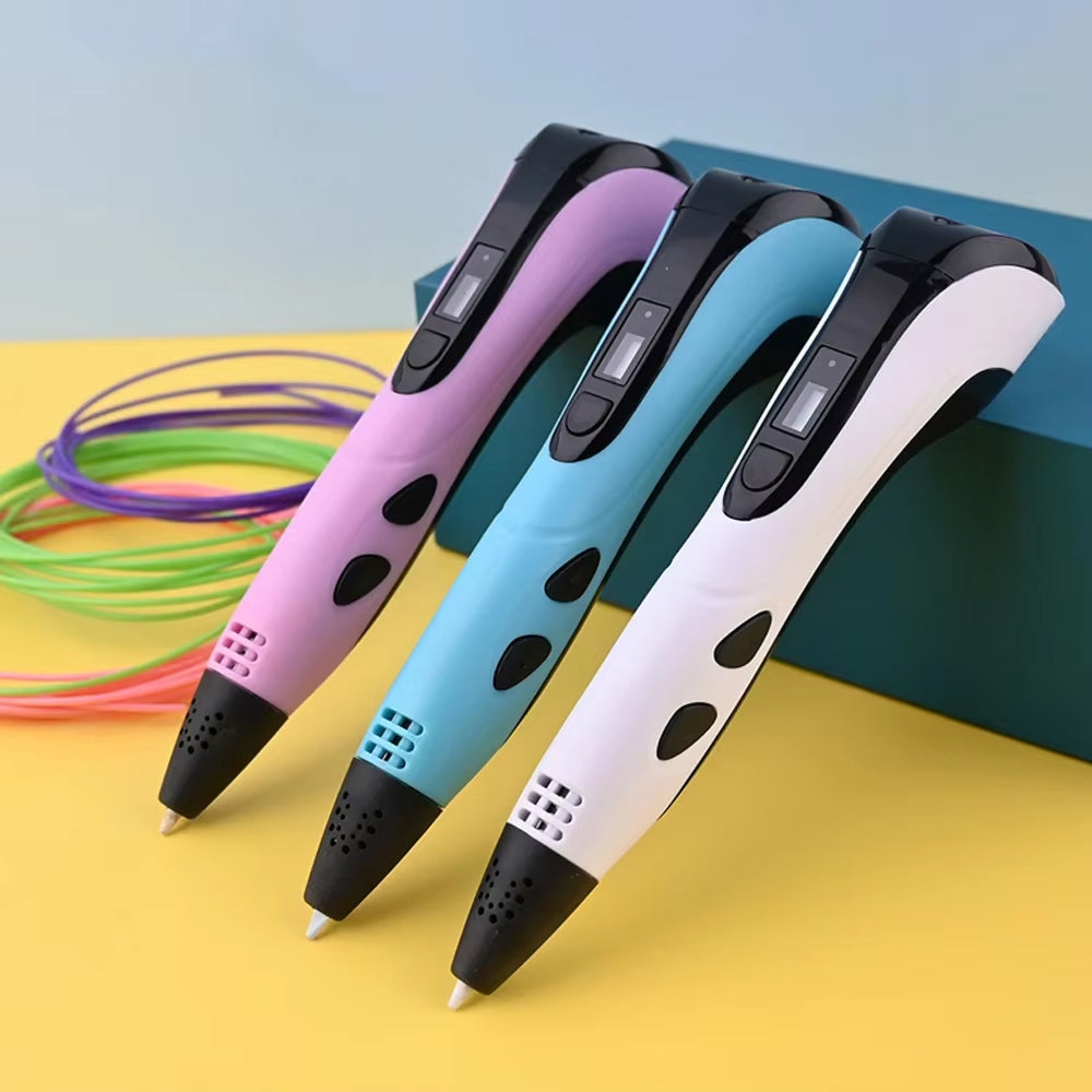 Stylo d’impression 3D coloré pour enfants avec 3 vitesses et écran LCD – Outil de dessin créatif et jouet | Sulvida
