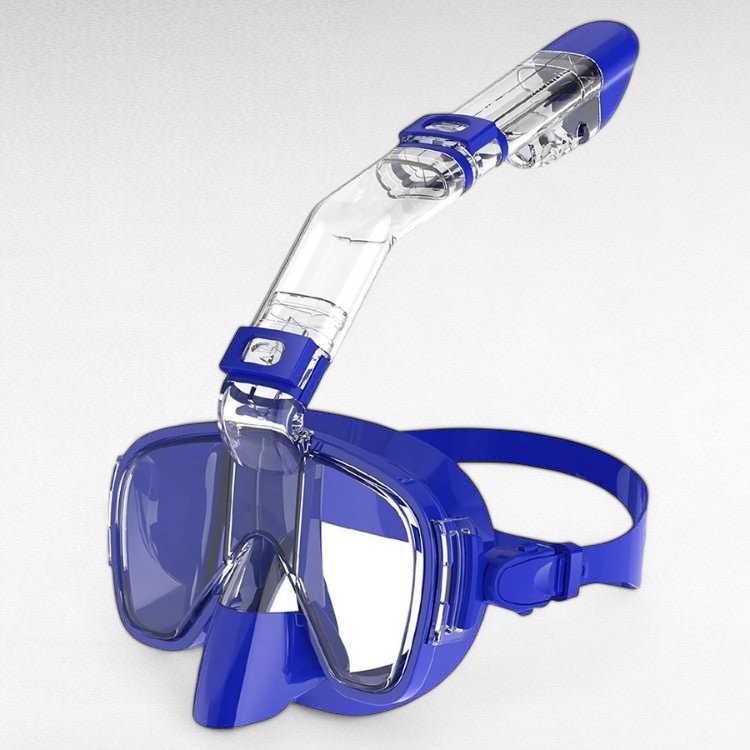 Opvouwbaar snorkelmasker volledig gezicht panoramisch zwemmen duiken watersport zwart blauw groen roze geel | Sulvida