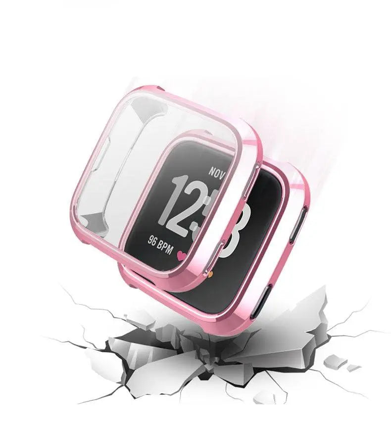 Coque de protection pour smartwatch Versa 2 - Protection intégrale de l’écran et du boîtier - Couleur or - Élégante | Sulvida