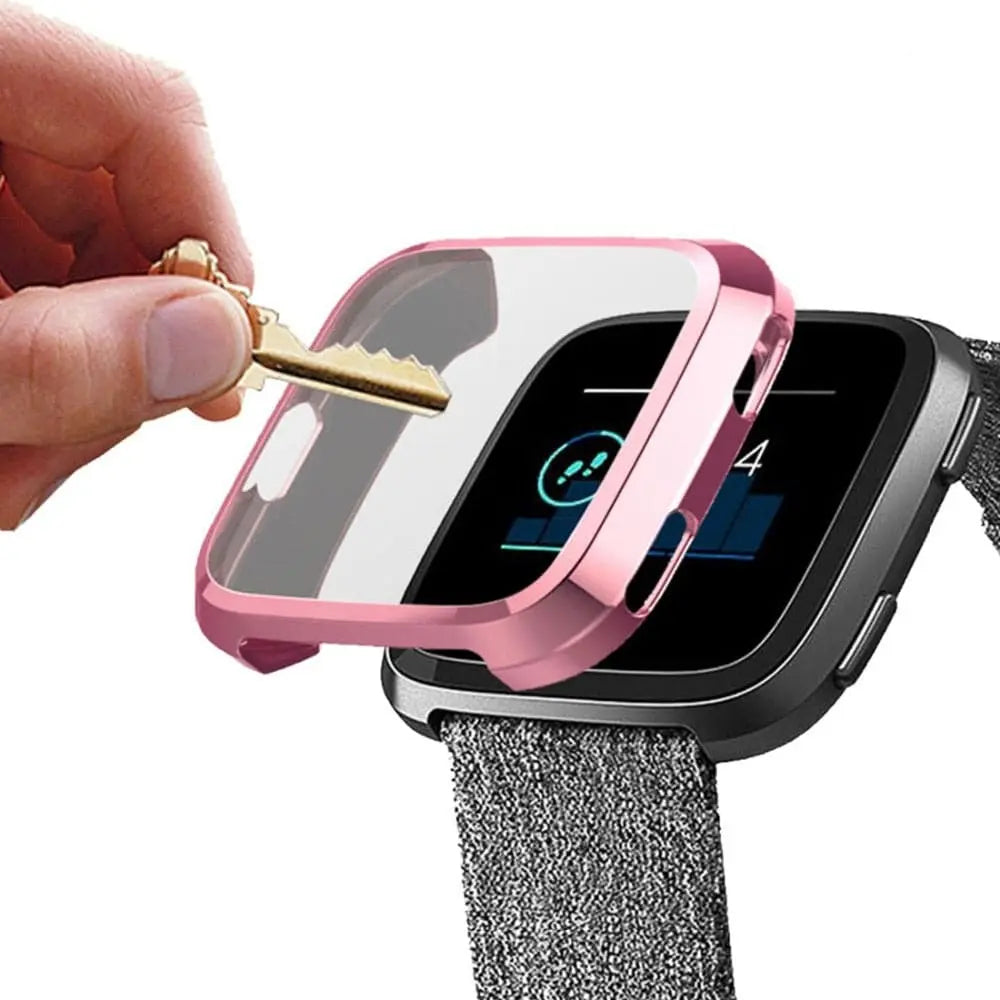 Coque de protection pour smartwatch Versa 2 - Protection intégrale de l’écran et du boîtier - Couleur or - Élégante | Sulvida