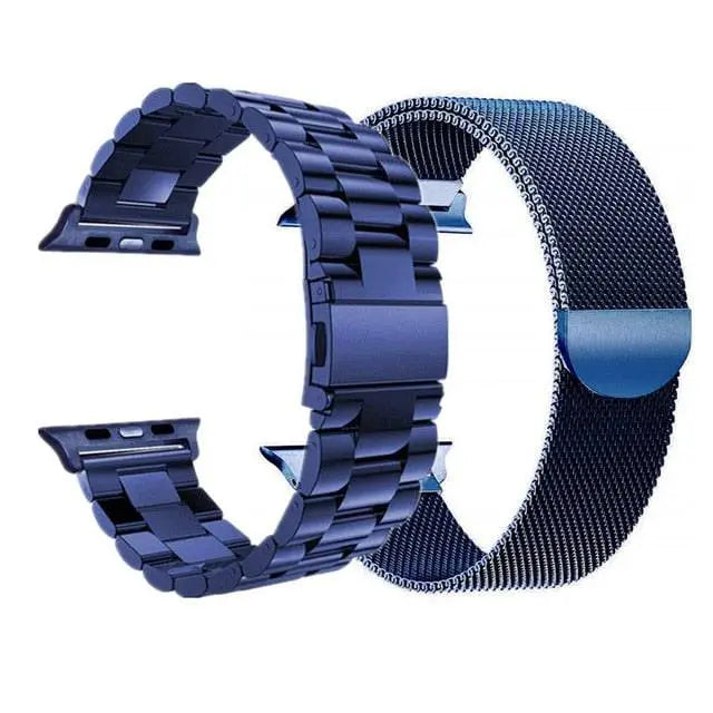 Ensemble de bracelets de montre en maille et à maillons en acier inoxydable, compatible avec les boîtiers de montre de 40-49mm, interchangeable | Sulvida