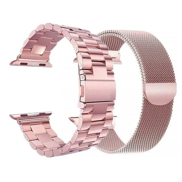 Ensemble de bracelets de montre en maille et à maillons en acier inoxydable, compatible avec les boîtiers de montre de 40-49mm, interchangeable | Sulvida