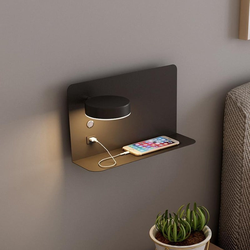 LED-wandlamp met USB-oplaadpoort dimbaar 3 kleurtemperaturen sfeervol leeslicht voor slaapkamer lounge en woonkamer | Sulvida