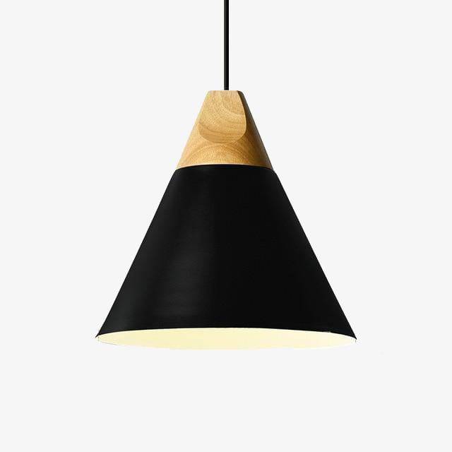 Hanglamp Hout & Aluminium Kegelvorm Vintage Design Ø22cm E27 Fitting Woonkamer Eetkamer Keuken Verlichting | Sulvida