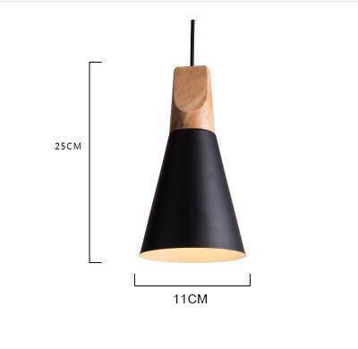Hanglamp Hout & Aluminium Kegelvorm Vintage Design Ø22cm E27 Fitting Woonkamer Eetkamer Keuken Verlichting | Sulvida