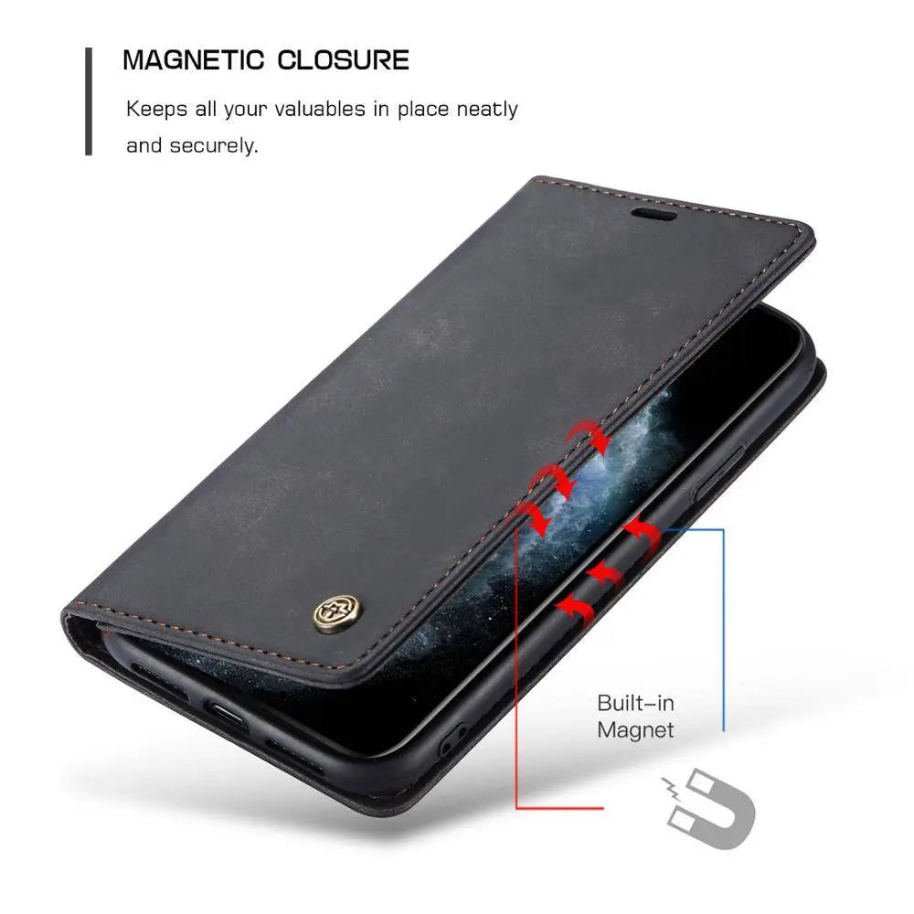Étui de téléphone haut de gamme en cuir avec portefeuille pour iPhone 11 Pro Max - Protection et fonctionnalité | Sulvida