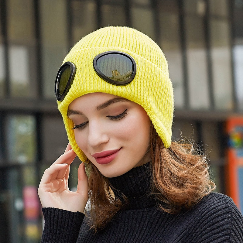 Unisex Aviator Wintermuts met Warme Voering – Pilotenmuts Herfst Winter Outdoor Skiën Wintersport Sneeuw | Sulvida