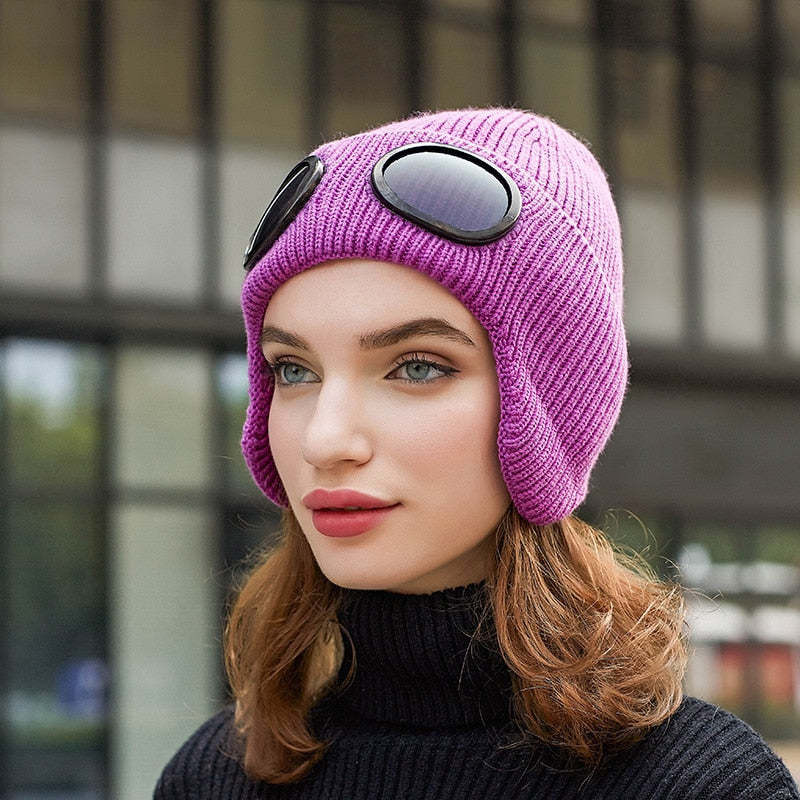 Unisex Aviator Wintermuts met Warme Voering – Pilotenmuts Herfst Winter Outdoor Skiën Wintersport Sneeuw | Sulvida