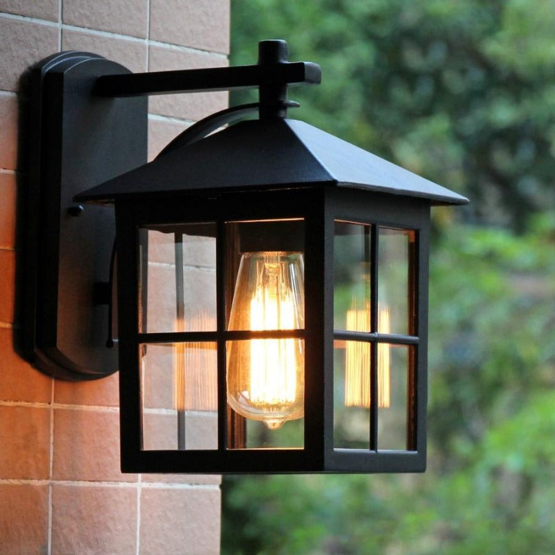 Wandlamp voor buiten industrieel metaal zwart waterdicht E27 fitting tuin terras gevel buitenverlichting | Sulvida