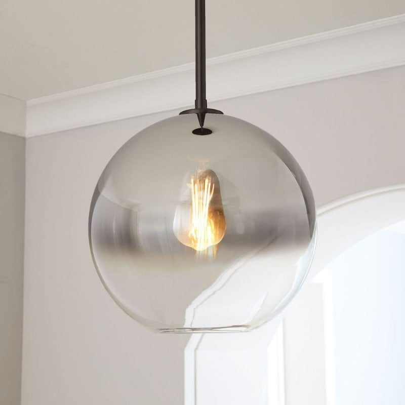 Glazen Hanglamp Bol Interieur Verlichting Messingkleur Plafondlamp Rond Glas Eetkamer Woonkamer Slaapkamer | Sulvida