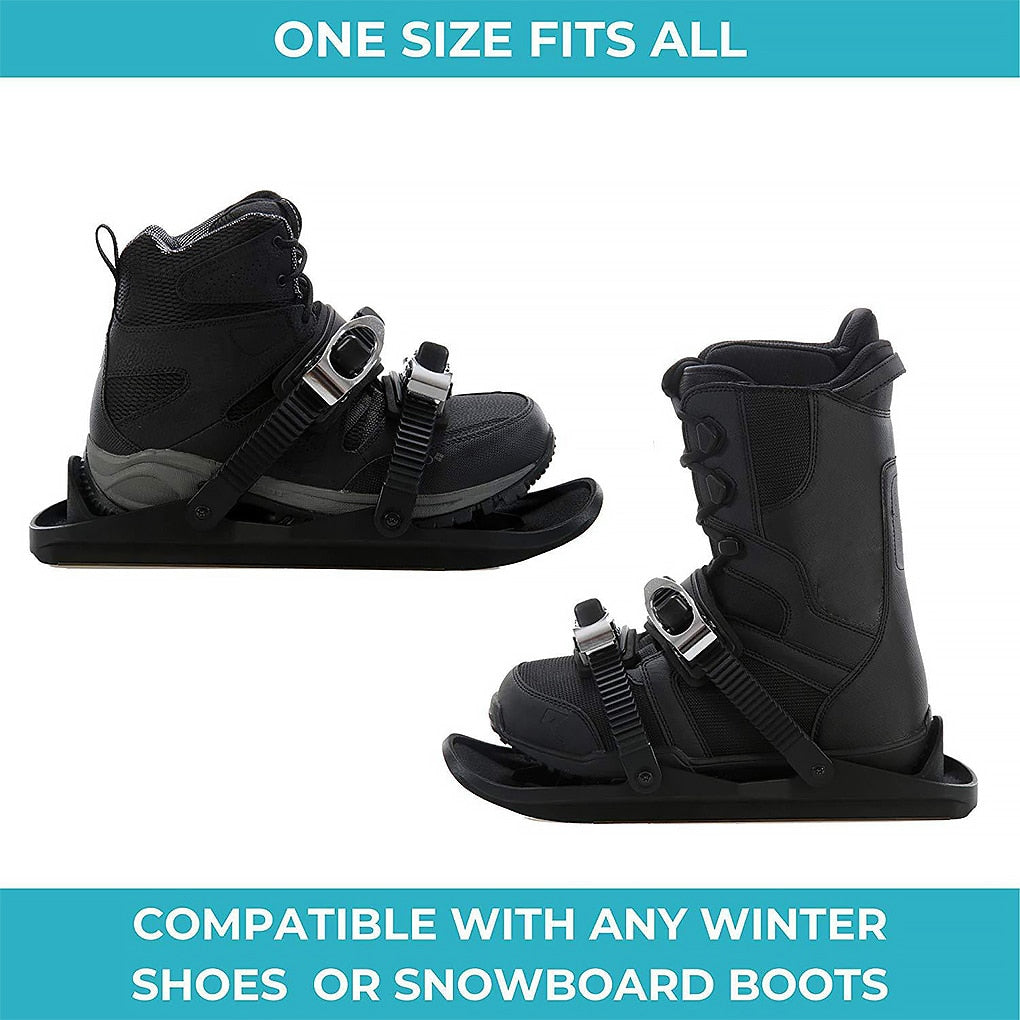 Verstelbare Mini Ski Schoenen voor Sneeuwsporten Winter - Maat 37-45 - Met Achterrem - Zwart - Unisex | Sulvida
