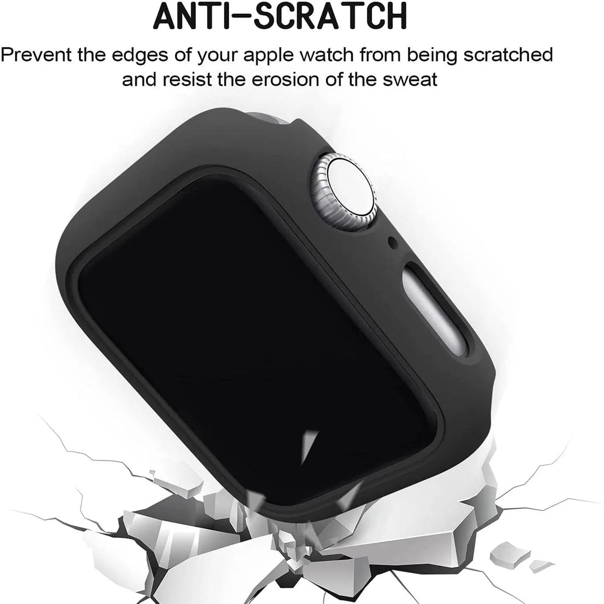 Coque de protection pour Apple Watch Series 7 41mm 45mm avec protection d’écran en verre trempé, accessoire pour montre | Sulvida