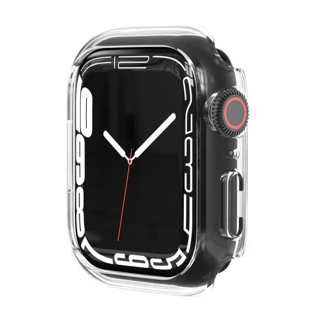 Coque de protection pour Apple Watch Series 7 41mm 45mm avec protection d’écran en verre trempé, accessoire pour montre | Sulvida