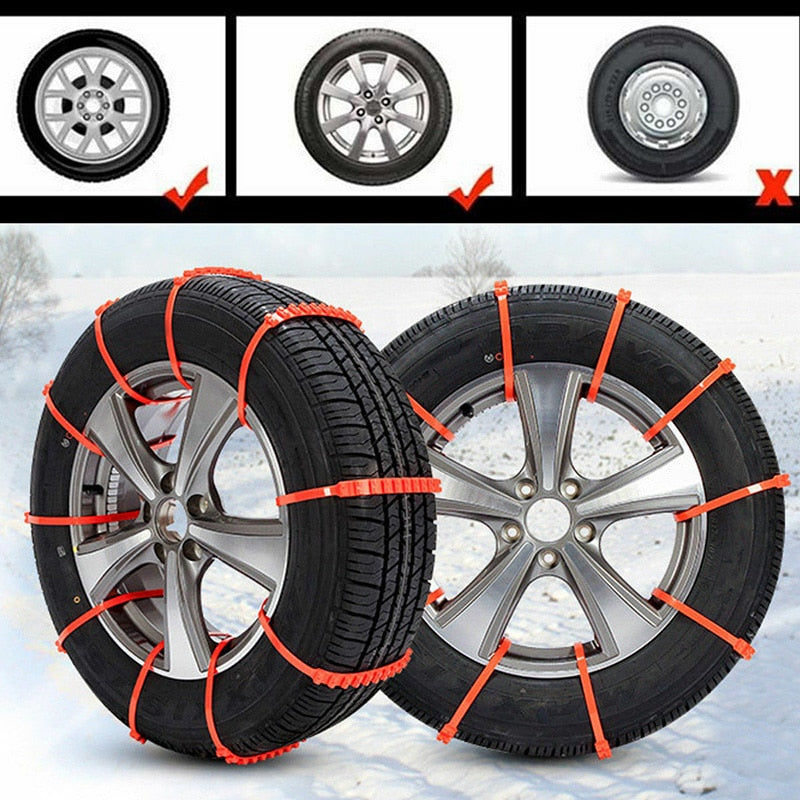 Antislip Sneeuwkettingen Auto Winter Tractie Veiligheid Aanbrengsysteem Universeel Rubber Banden Grip | Sulvida