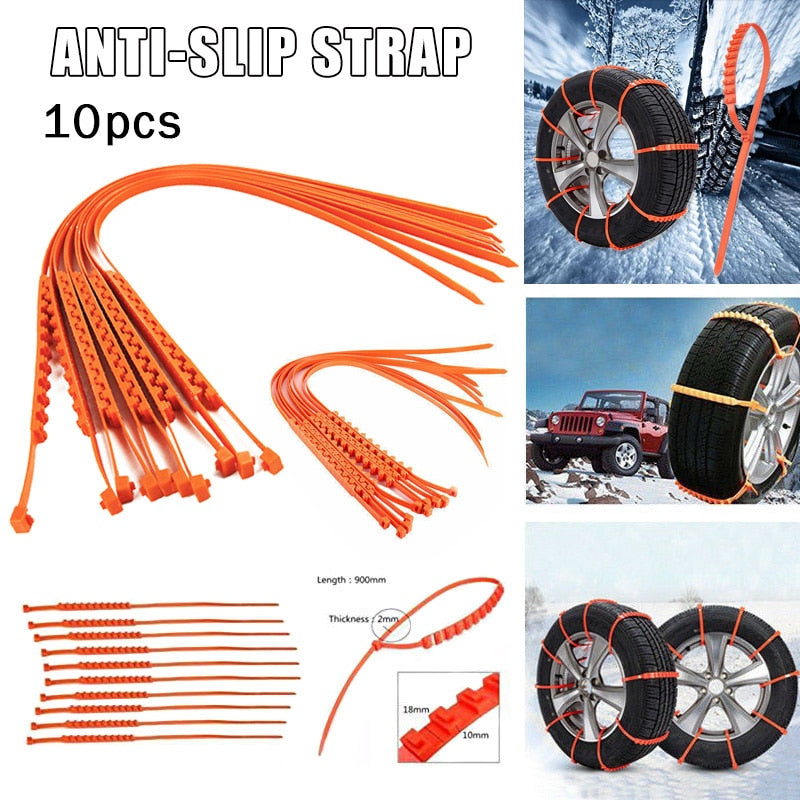 Antislip Sneeuwkettingen Auto Winter Tractie Veiligheid Aanbrengsysteem Universeel Rubber Banden Grip | Sulvida