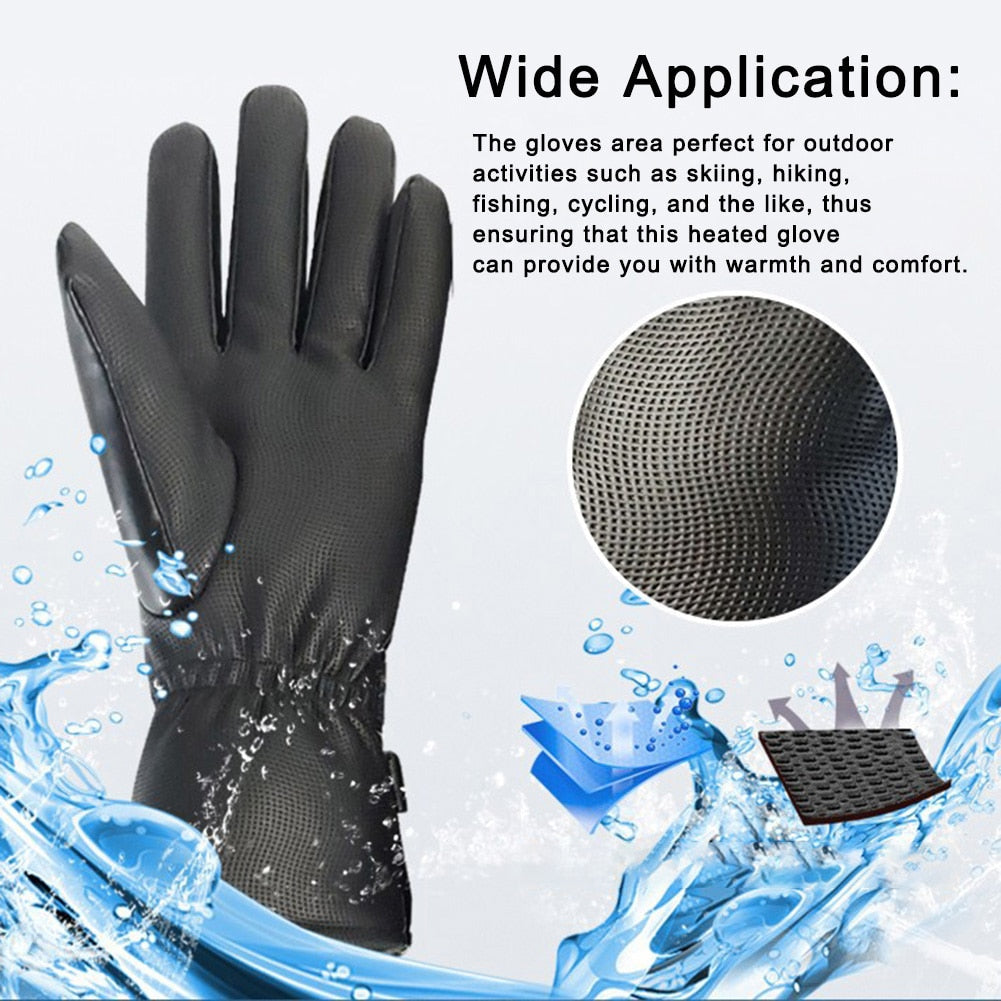 Verwarmde Handschoenen Winddicht Touchscreen Oplaadbaar 7.4V 2800mAh 3 Temperaturen Ski Wandel Fiets | Sulvida
