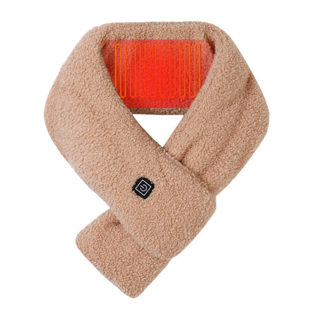 Verwarmbare USB-sjaal met 3 temperatuurstanden – Zachte fleece halsdoek voor dames en heren winter thuiswerk | Sulvida