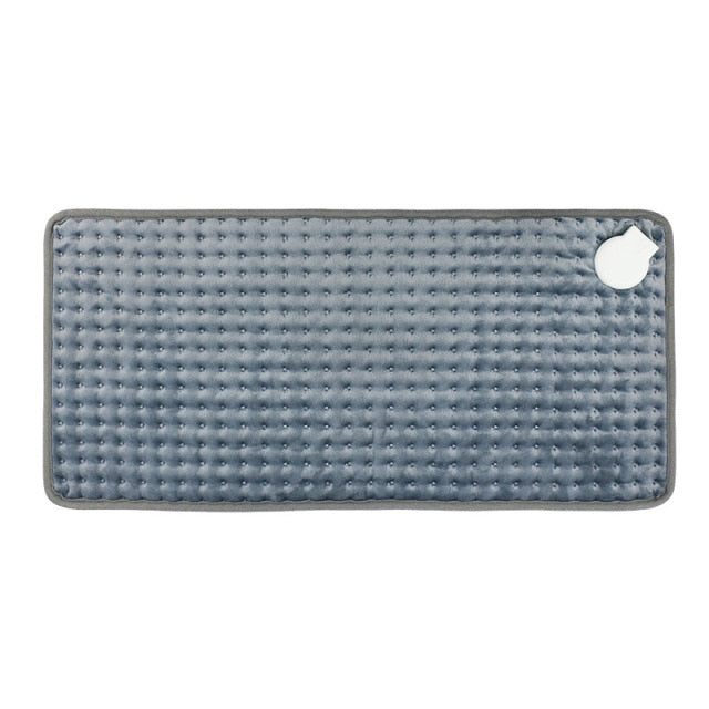 Elektrisch Verwarmingskussen Digitaal 76x40cm Grijs Rood Blauw Instelbaar Warmtepad Therapeutisch Comfort | Sulvida