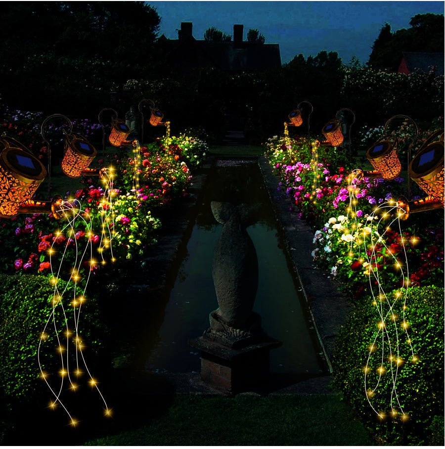 Solar Waterval Lichtslinger 80cm Tuinverlichting Warm Wit LED Decoratief Tuinsfeerlicht Buitenverlichting | Sulvida