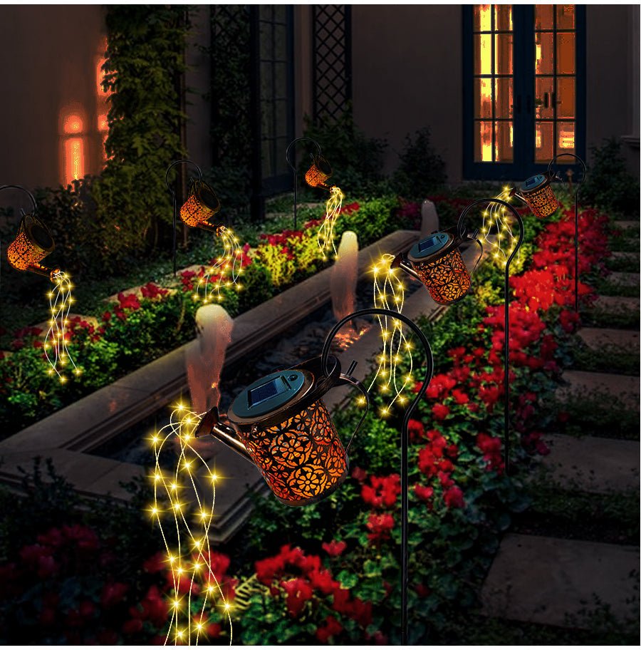 Solar Waterval Lichtslinger 80cm Tuinverlichting Warm Wit LED Decoratief Tuinsfeerlicht Buitenverlichting | Sulvida