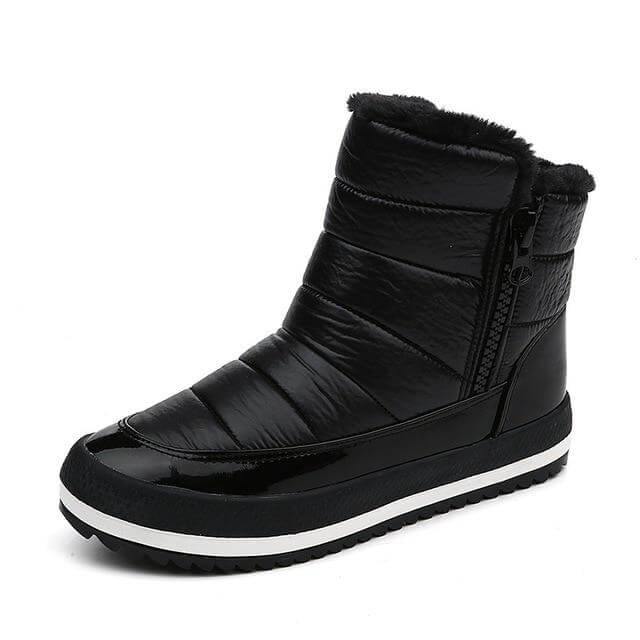 Dames winterlaarzen met warme voering ritssluiting antislip comfortabel zwart bruin voor dagelijks gebruik | Sulvida