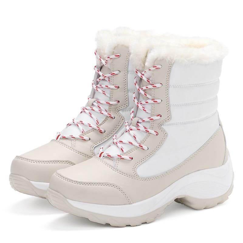 Dames Winterlaarzen Waterdicht Warm Instapmodel Platform – Gevoerde Enkellaars Sneeuw Laarsjes Comfort | Sulvida