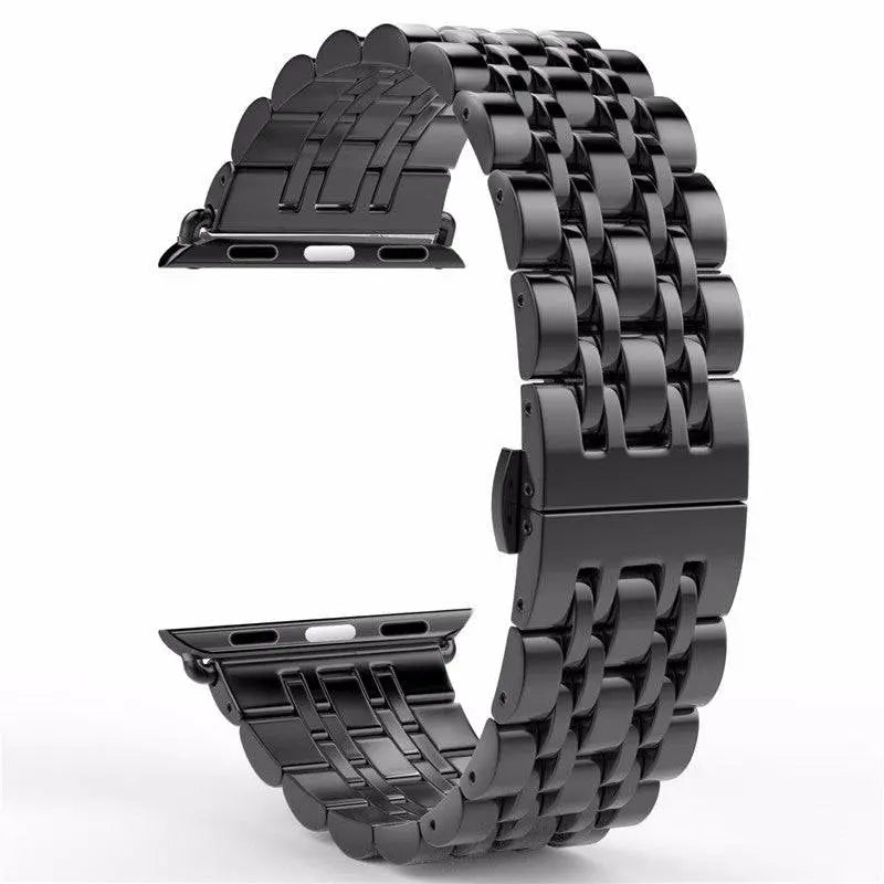 Bracelet en métal pour Apple Watch 42/44/46/49mm Series 1-12 et Ultra, maillons triples en acier | Sulvida