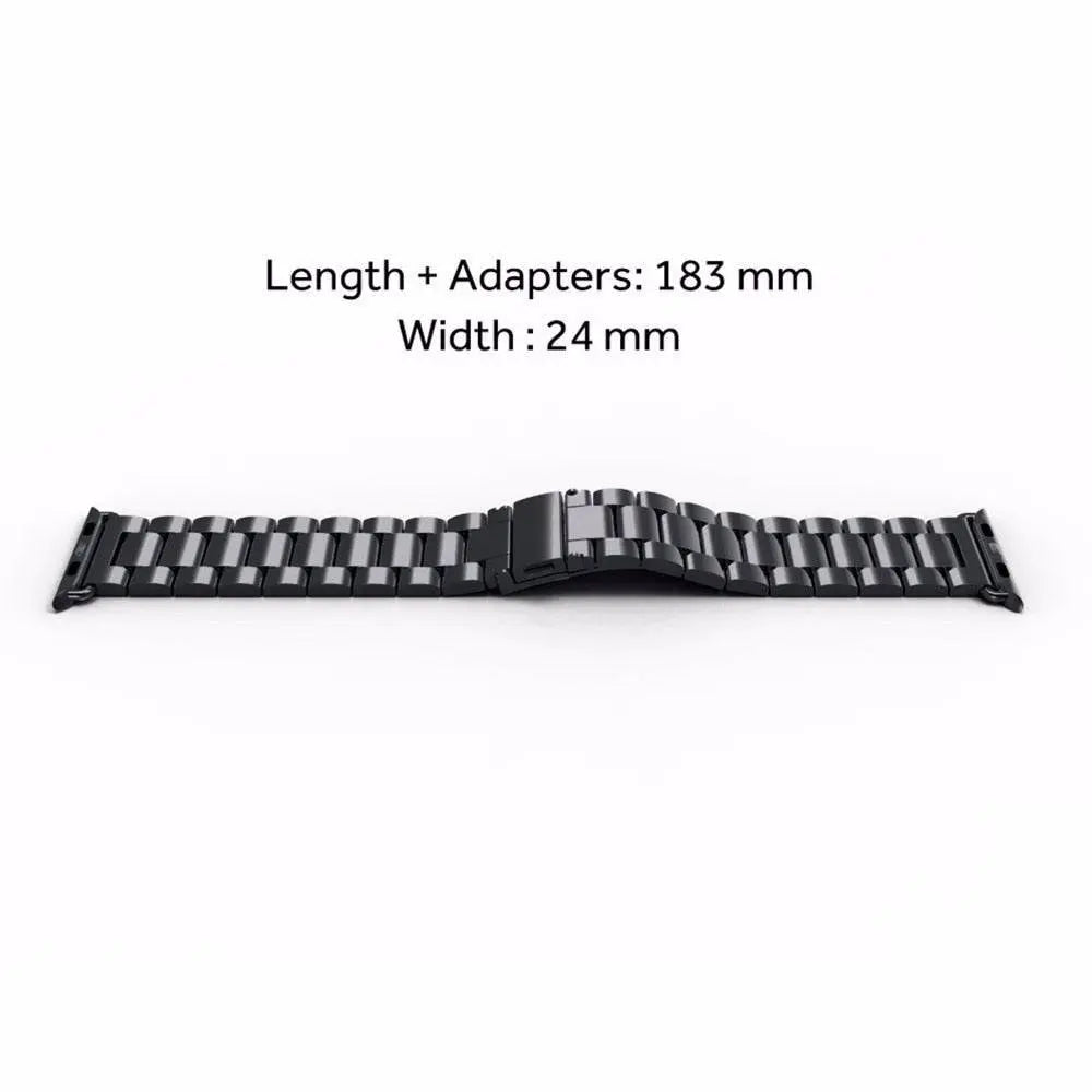 Bracelet de montre en acier inoxydable pour Apple Watch Series 12 et Ultra 4, bracelet métallique haut de gamme 42/46/49 mm | Sulvida