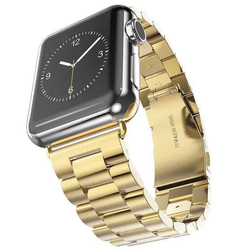 Bracelet de montre en acier inoxydable pour Apple Watch Series 12 et Ultra 4, bracelet métallique haut de gamme 42/46/49 mm | Sulvida