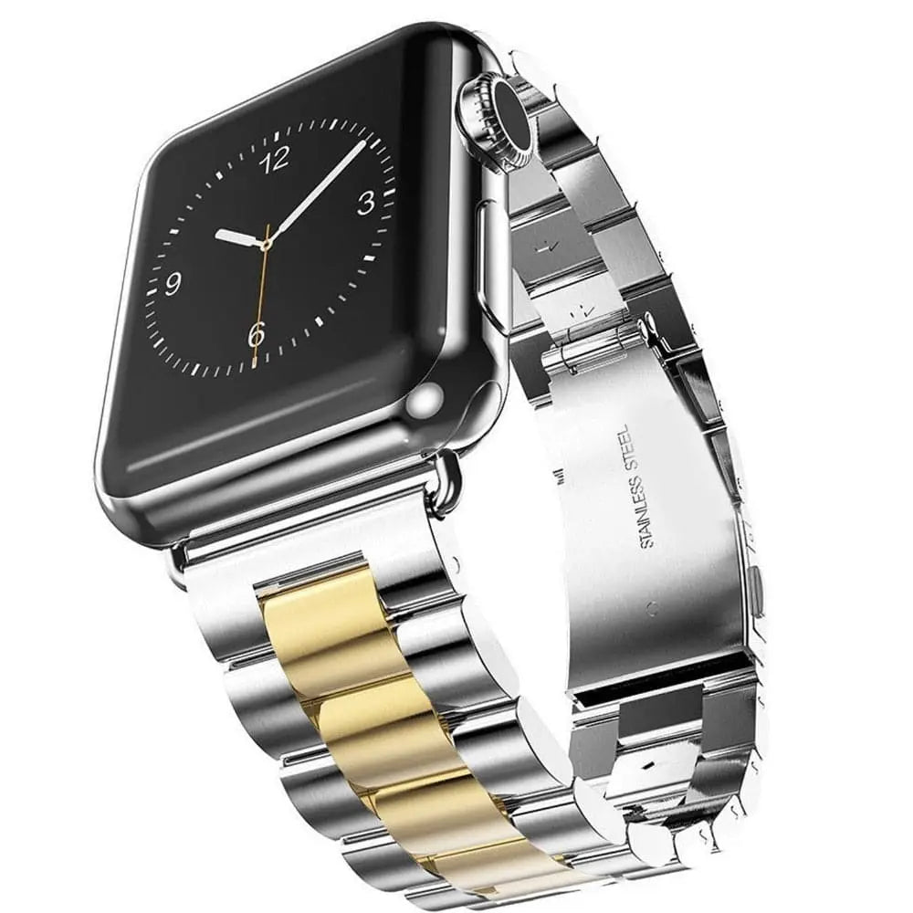 Bracelet de montre en acier inoxydable pour Apple Watch Series 12 et Ultra 4, bracelet métallique haut de gamme 42/46/49 mm | Sulvida