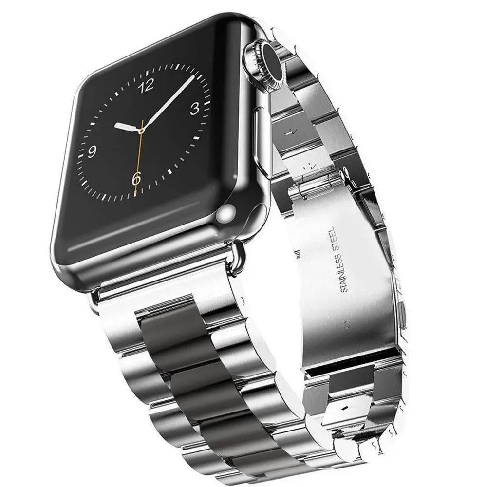 Bracelet de montre en acier inoxydable pour Apple Watch Series 12 et Ultra 4, bracelet métallique haut de gamme 42/46/49 mm | Sulvida