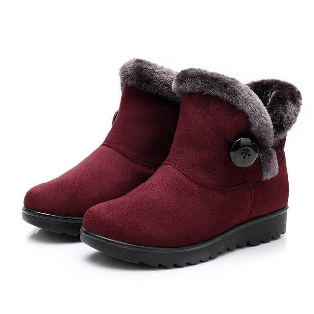 Dames Enkellaarsjes Winterlaarzen Gevoerd Warm Waterdicht Sneeuwlaarsjes Knoopsluiting Comfortabel 36-41 | Sulvida
