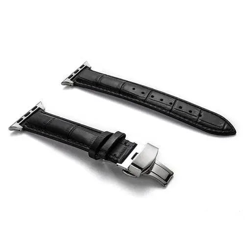 Bracelet de montre en véritable cuir de vache, compatible avec les montres connectées 42mm 44mm 45mm 46mm 49mm, réglable et universel | Sulvida