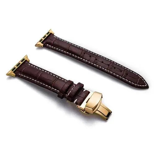 Bracelet de montre en véritable cuir de vache, compatible avec les montres connectées 42mm 44mm 45mm 46mm 49mm, réglable et universel | Sulvida