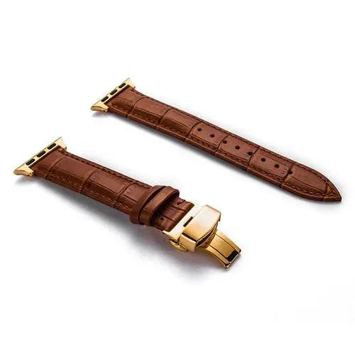 Bracelet de montre en véritable cuir de vache, compatible avec les montres connectées 42mm 44mm 45mm 46mm 49mm, réglable et universel | Sulvida